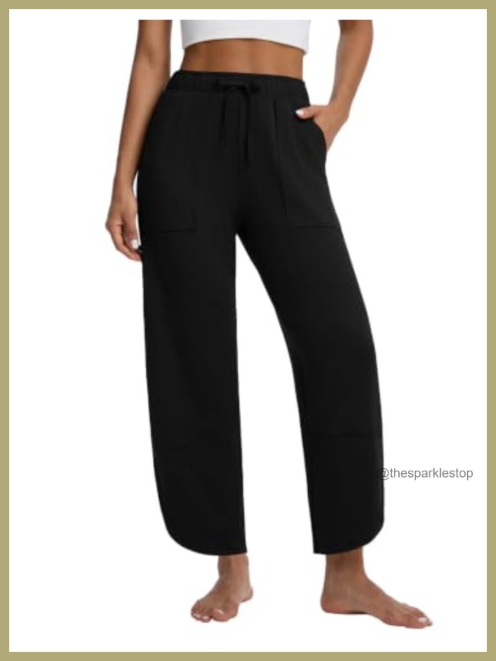 Petite Barrel Pants 4-Way Stretch Moisture-Wicking Travel Yoga Sweatpants